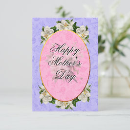 Mother's Day Elegant Vintage Beautiful  Bedankkaart
