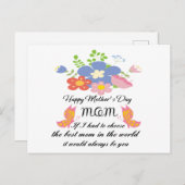 Mother's day feestdagenkaart (Voorkant / Achterkant)