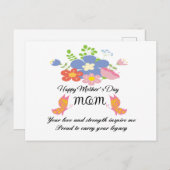 Mother's day feestdagenkaart (Voorkant / Achterkant)