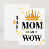 Mothers Day Flat Bedankkaart (Voorkant / Achterkant)