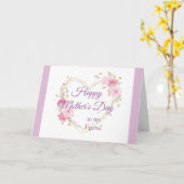 Mother's Day Garden Friend Flowers Heart Card Kaart (Gele Bloem)