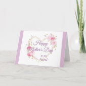 Mother's Day Garden Friend Flowers Heart Card Kaart (Voorkant)