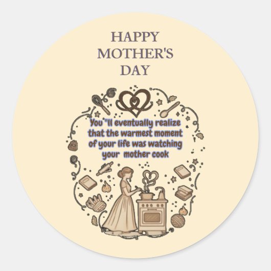 mother's day gifts ronde sticker (Voorkant)