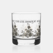 Mother's Day Glass with Sentimental Quote and Blac Whisky Glas (Achterkant)
