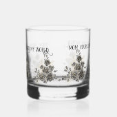 Mother's Day Glass with Sentimental Quote and Blac Whisky Glas (Links)