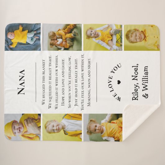 Mother's Day Grandma Grammy Nana from Grandkids Sherpa Deken (Voorkant (horizontaal))