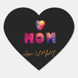 mothers day hart sticker