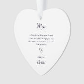 Mother's Day Heart Keepsake Ornament (voorkant)