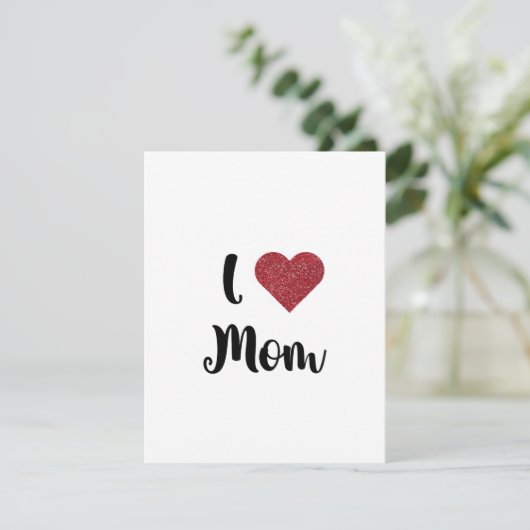 Mother's Day I Love Mom Heart Explosion Gift  Bedankkaart (Staand voorkant)