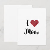 Mother's Day I Love Mom Heart Explosion Gift  Bedankkaart (Voorkant / Achterkant)