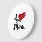 Mother's Day I Love Mom Heart Explosion Gift  Grote Klok (Hoek)