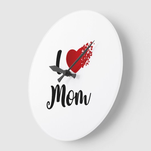 Mother's Day I Love Mom Heart Explosion Gift  Grote Klok (Hoek)