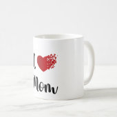 Mother's Day I Love Mom Heart Explosion Gift  Koffiemok (Voorkant rechts)