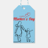 Mother's Day Line Art Pillow - Mama & Kind Liefde Cadeaulabel (Voorkant)