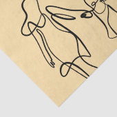 Mother's Day Line Art Pillow - Mama & Kind Liefde Tissuepapier (Detail)