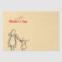 Mother's Day Line Art Pillow - Mama & Kind Liefde