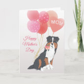 Mother's Day Love from Australian Shepherd Dog Kaart (Voorkant)