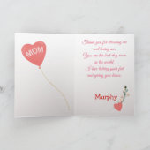 Mother's Day Love from Australian Shepherd Dog Kaart (Binnen)