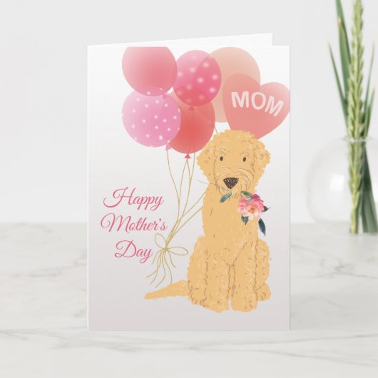 Mother's Day Love from Goldendoodle Dog Kaart (Voorkant)