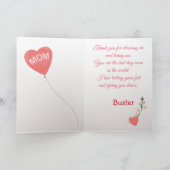 Mother's Day Love from Goldendoodle Dog Kaart (Binnen)