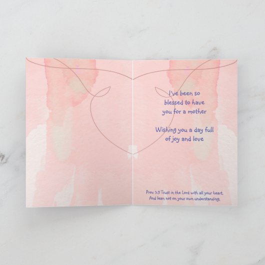 Mother's Day Mom Bible Scripture Bluebirds Flowers Kaart (Binnen)