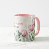 Mother's Day Mug Text "MOM" "Since 1972" Mok (Voorkant rechts)