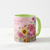 Mother's Day Mug Text "MOM" "Since 1972" Mok (Voorkant rechts)