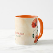 Mother's Day Mug Text "MOM" "Since 1972" Mok (Voorkant rechts)