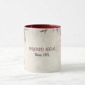 Mother's Day Mug Text "MOM" "Since 1972" Mok (Midden)