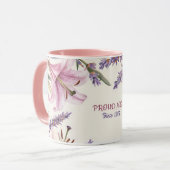 Mother's Day Mug Text "MOM" "Since 1972" Mok (Voorkant links)