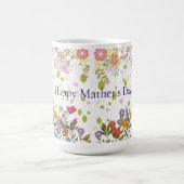 Mother's Day Mug with Floral Backdrop and Heartfel Koffiemok (Center)