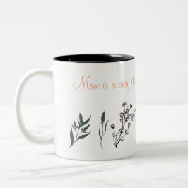 Mother's Day Mug with Sentimental Quote and Minima Tweekleurige Koffiemok