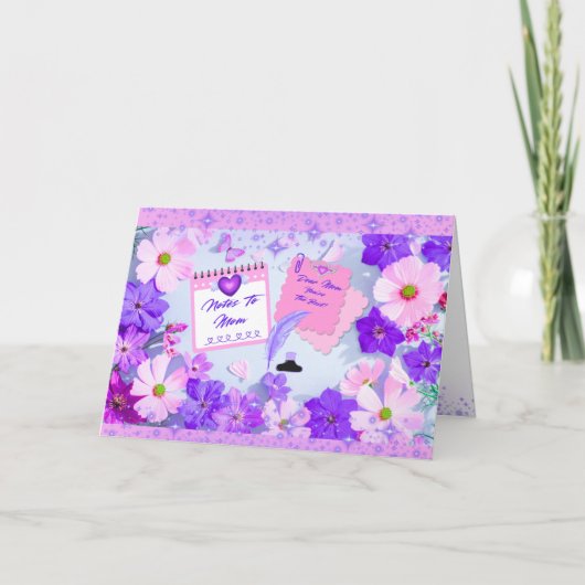 Mother's Day Notes To Mom  Kaart (Voorkant)