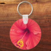 Mother's Day Orange Hibiscus Flower God Bless Mom  Sleutelhanger (Achterkant)