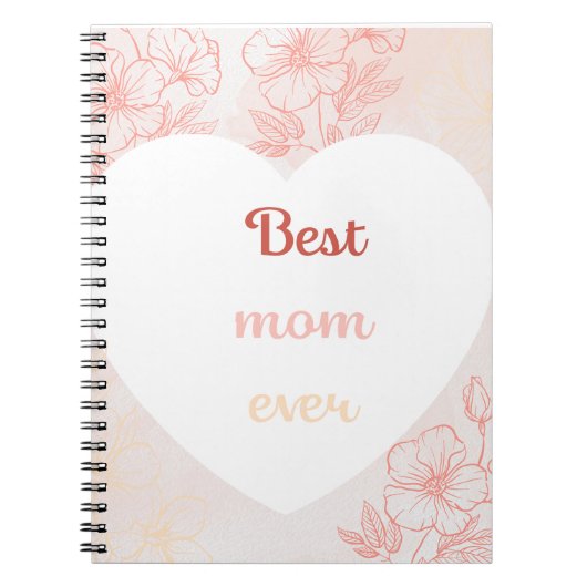 Mother's Day Pastel-Toned Notebook with Sentimenta Notitieboek (Voorkant)
