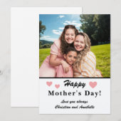 Mother's Day Personalized Downloadable Photo Feestdagenkaart (Voorkant / Achterkant)