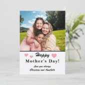 Mother's Day Personalized Downloadable Photo Feestdagenkaart (Staand voorkant)