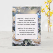 Mother's Day Poem Blue Butterflies and Roses Kaart (Gele Bloem)