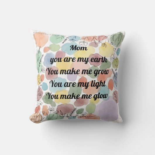 "Mother's Day Poem Throw Kussen (Voorkant)