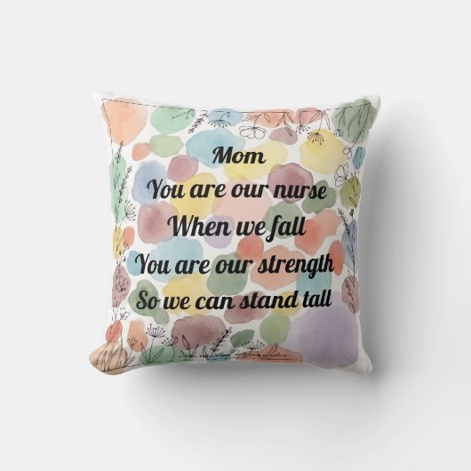 Mother's Day Poem Throw Kussen (Voorkant)