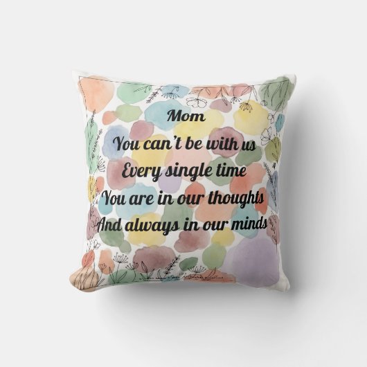 Mother's Day Poem Throw Kussen (Voorkant)