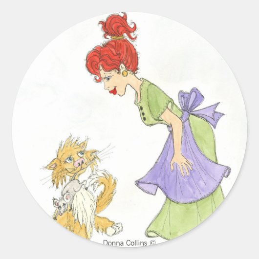 Mother's day ronde sticker (Voorkant)