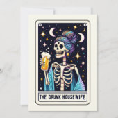 Mother's Day Skeleton The Drunk Housewife Tarot Kaart (Voorkant)