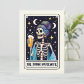Mother's Day Skeleton The Drunk Housewife Tarot Kaart (Staand voorkant)
