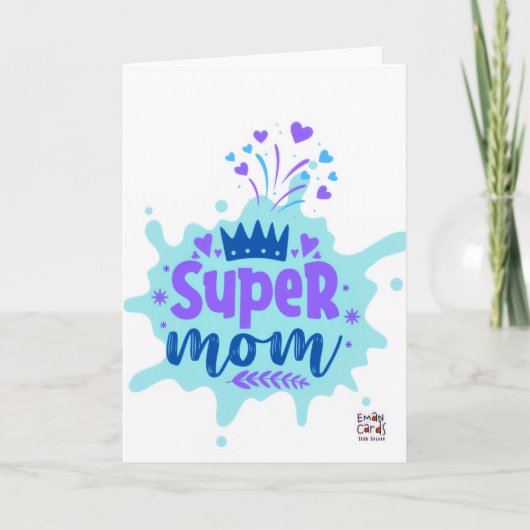 Mother's Day - Super Mom Kaart (Voorkant)