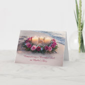 Mothers Day Sympathy Remembrance Memorial Candles  Kaart (Voorkant)