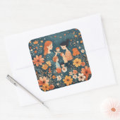 Mother's Day  Vierkante Sticker (Envelop)