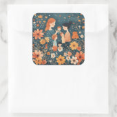 Mother's Day  Vierkante Sticker (Tas)