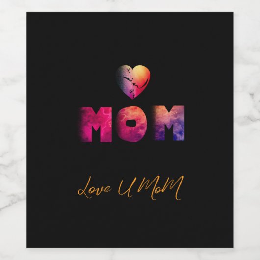 mothers day wijn etiket (Enkel label)