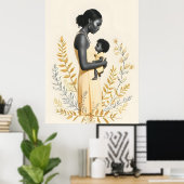 Mother's Embrace – Unconditional Love in Bloom Poster (Thuiskantoor)